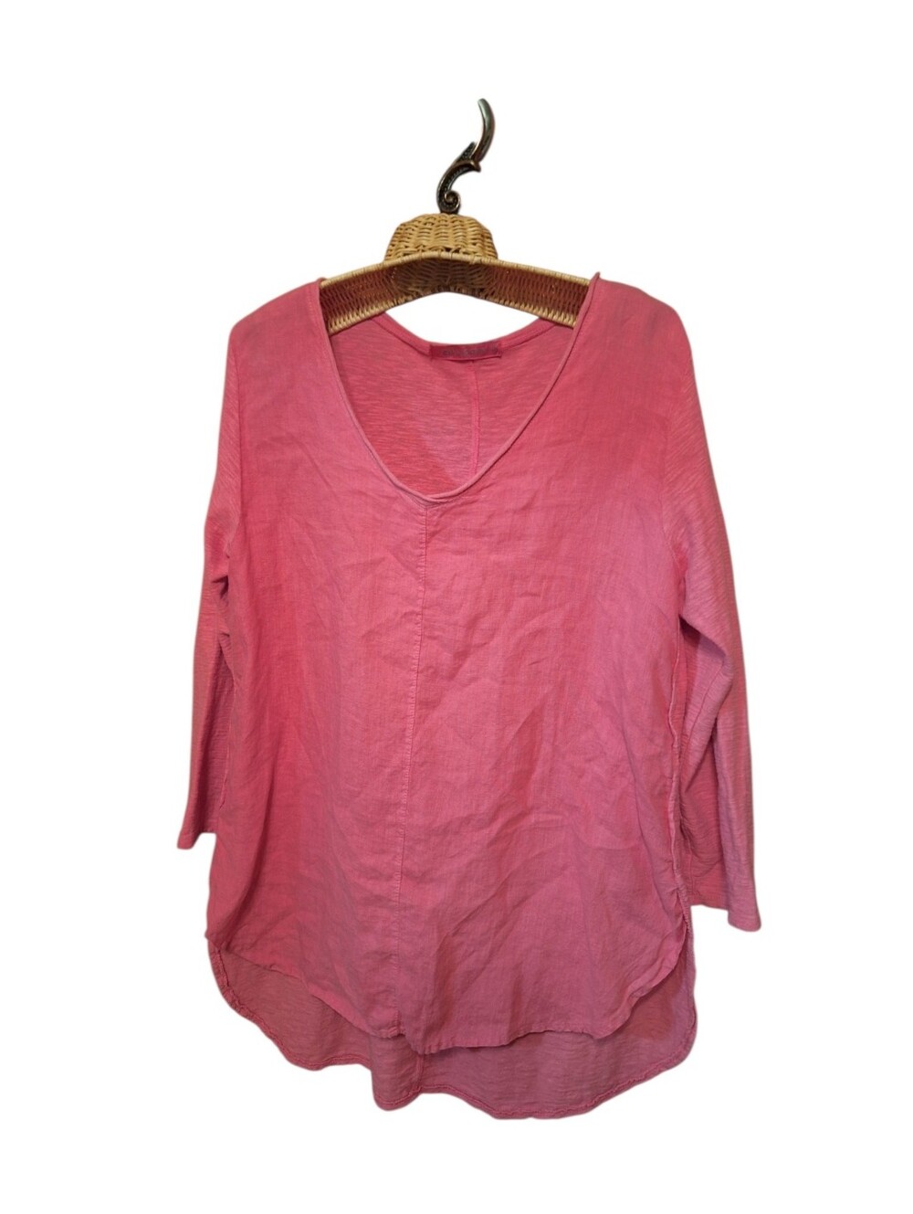 Cut Loose Oversized Comfy Beachy Pink Pullover Tunic Ladies Small Linen Blend